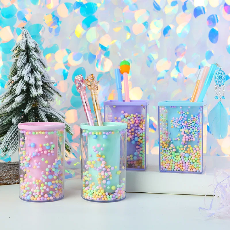 transparent penholder New department store student pen holder multi-functional pen holder