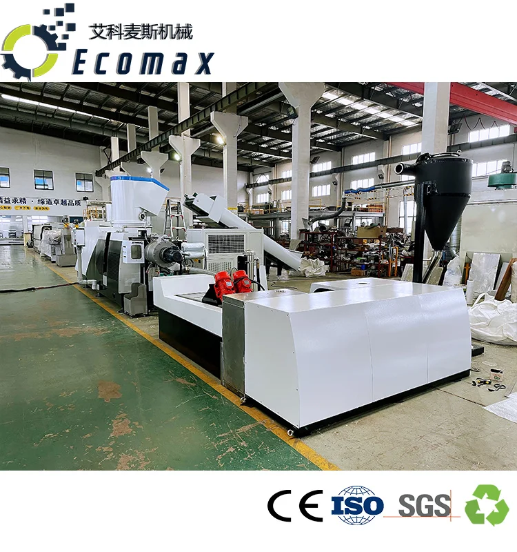 High-Efficiency Plastic Granulator Plant Single-Screw Design BOPP PE LDPE HDPE PP scraps PVC pellets Core Bearing Reprocessing