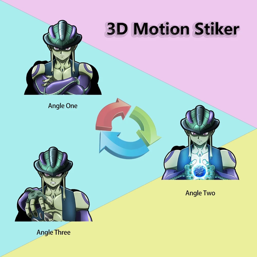 Waterproof Custom Stickers Hunter X Hunter 3D Anime Sticker Lenticular Motion Sticker for Car Laptop Refrigerator Decor