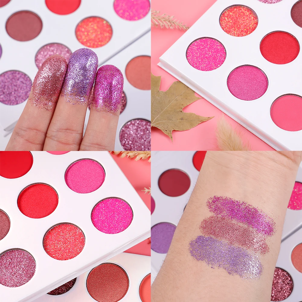 Wholesale Custom Eyeshadow Palette High Pigmented Vegan Cosmetics Private Label Makeup Diy Custom Eyeshadow Palette