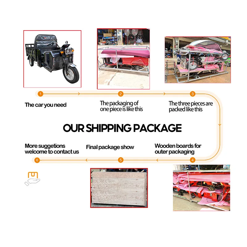 Customizable electric tricycle from China passenger electric tuk Tuk with spare tire tricycle
