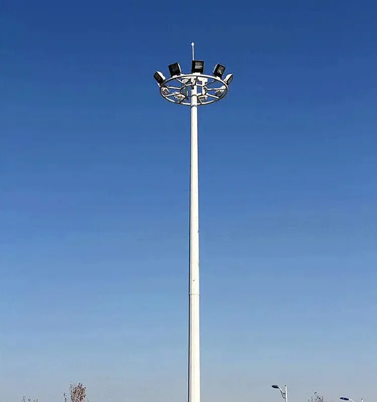 25M 150W LED High Mast Lamp with IP66 Rating Aluminum Body for Basketball Court Stadium and Garden Lighting