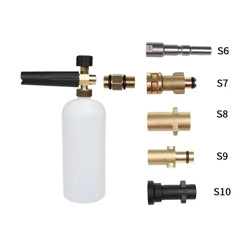 1Pcs High Pressure Snow Foam Gun Connector Adapter Lance Washer Nozzle Soap Wash for Karcher HD for Nilfisk Gerni/Bosch Aquatak