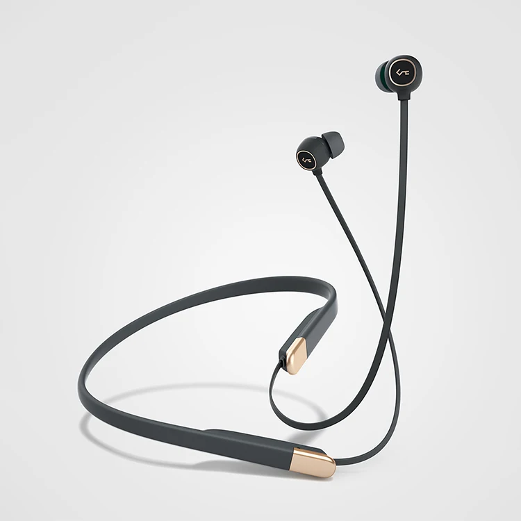 Waterproof BT 5.0 Headset Magnetic Wireless Sports Running Neck Earbuds with Mic Noise Cancelling Neckband Earphone