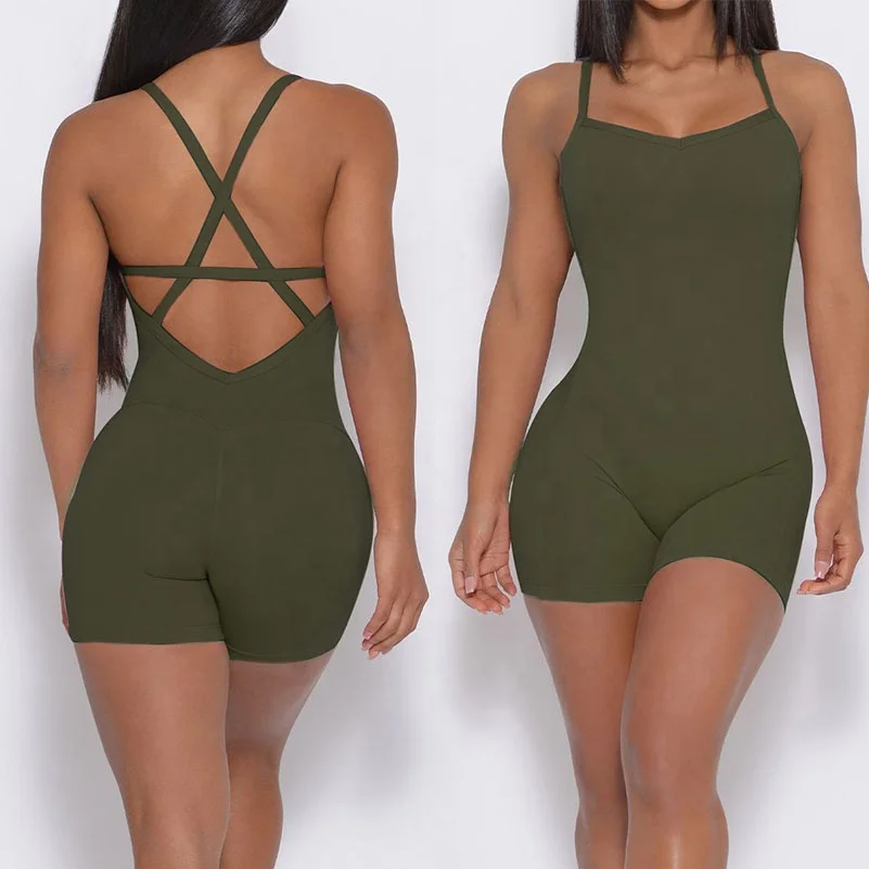 New Arrival Women One Piece Bodysuit Jumpsuit Yoga Gym Fitness Bodysuit For Women