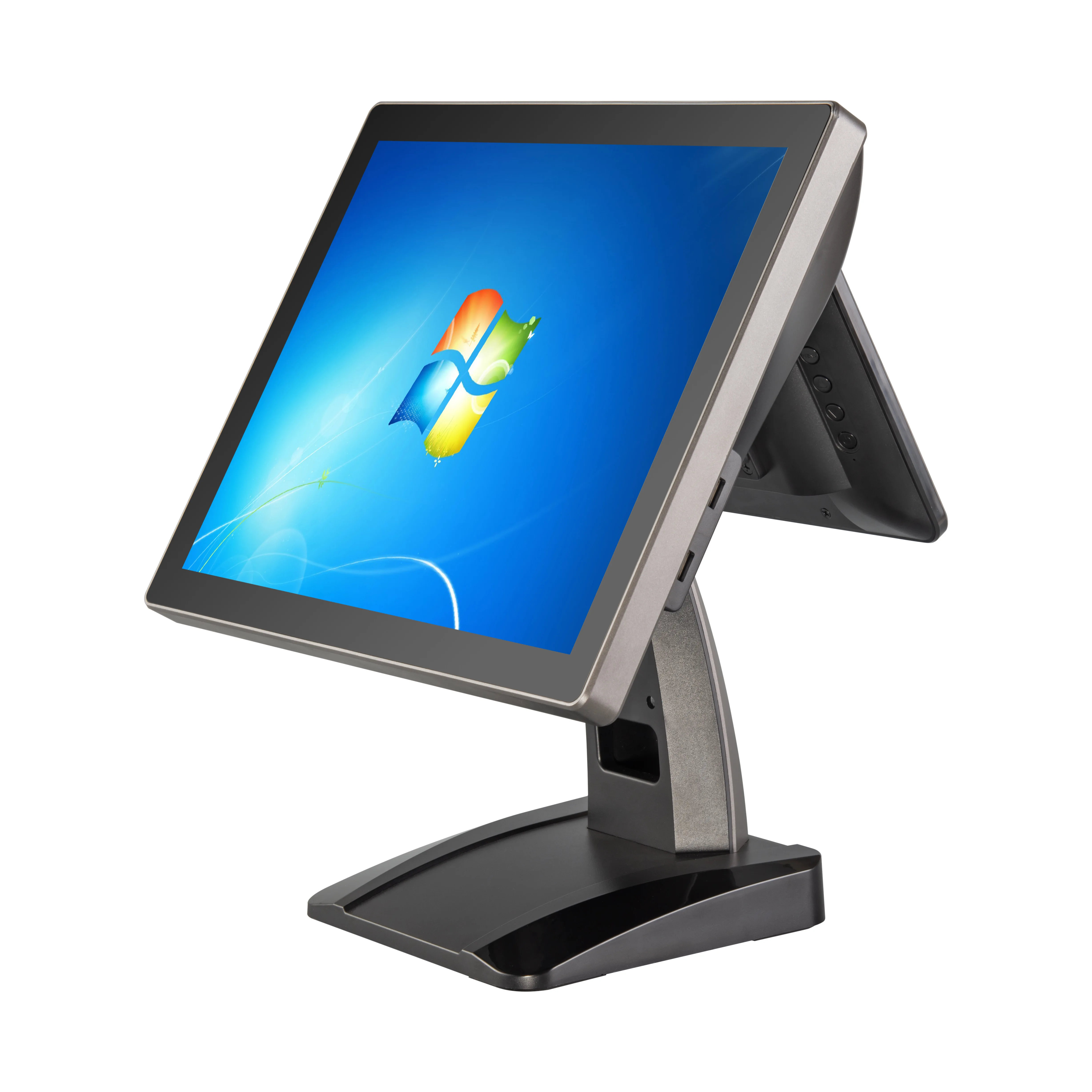 LICON Factory Manufacture 15+11.6 inch pos system windows All in one capacitive Touch Screen POS machine for supermarket