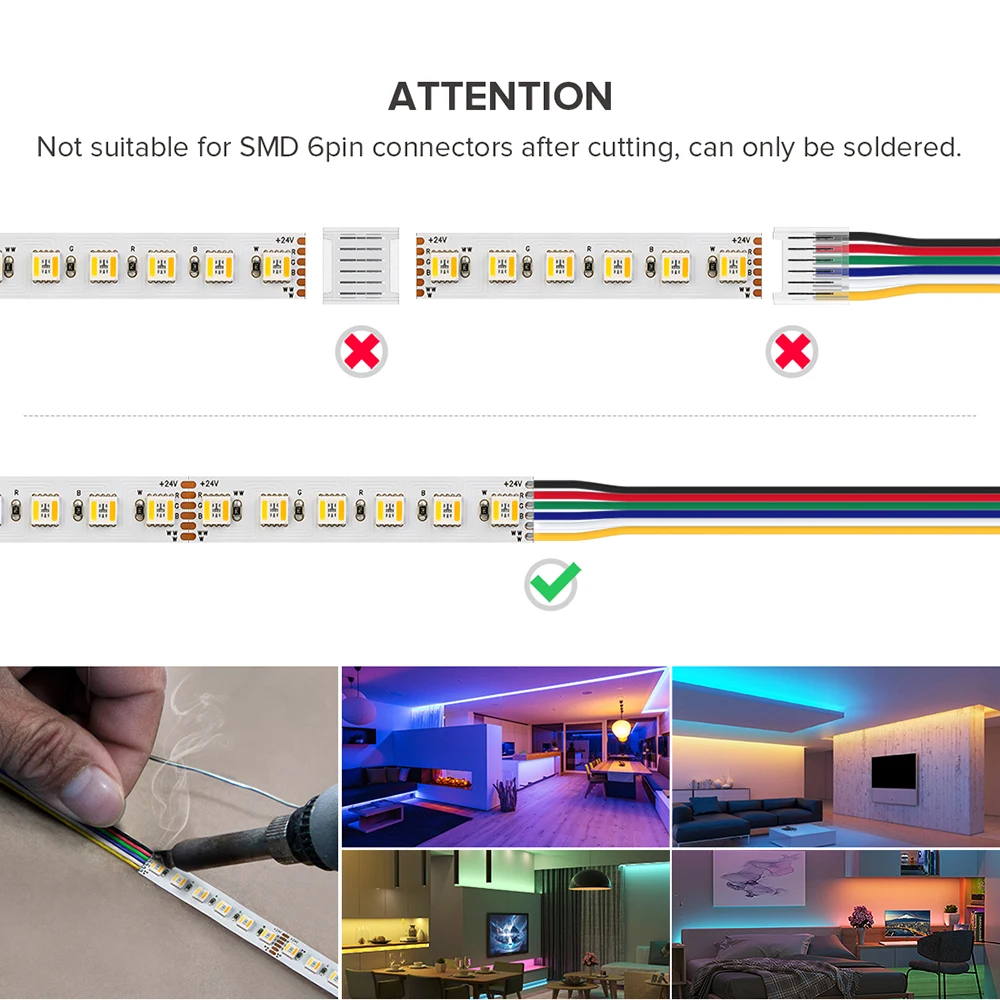 24 В 5050 RGBCCT 5 в 1 Светодиодная лампа м 96 светодиодов/м IP30 65 67 6pin RGBW RGBCW RGBWW RGB WW CW 3000K до 6500K лента