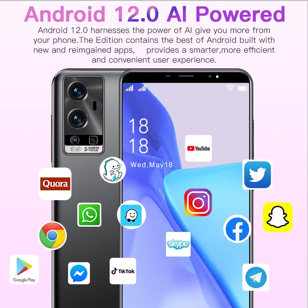 Hot Selling cell phone 5 inch 512mb+4gb Screen large memory smartphone Global GSM 3G mobile phones