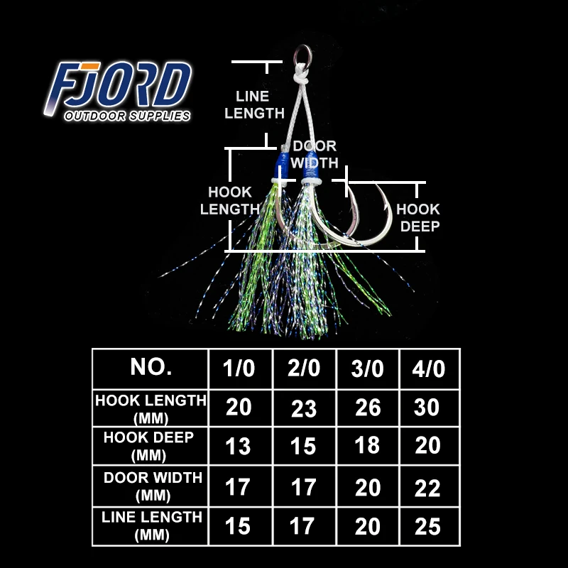 FJORD фальсификации тандем двойной рыбацкие крючки для медленное движение, дергающаяся приманка помочь щука, крючки, станок для морской рыбалки