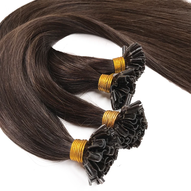 100% Raw Russian Remy Human Hair Full Cuticle Aligned U-Tip Hair Extensions Italian Healthy Glue Keratin Pre Bonded Hair