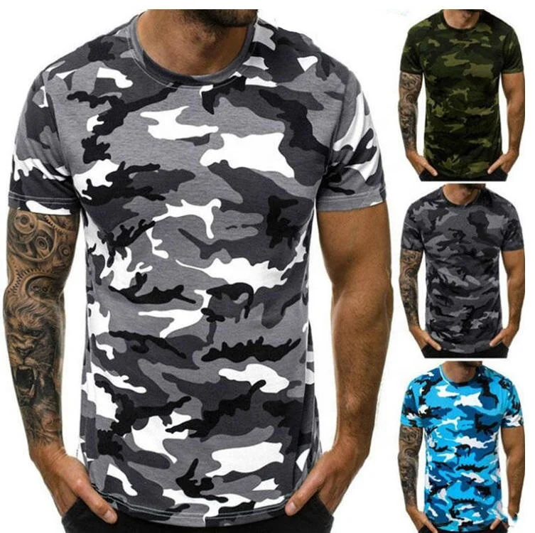 Custom T Shirt Running Fur Manner Round Neck 100 Cotton Sticker Erkek The New Korean Xxx Tri Blend Camouflage T Shirt