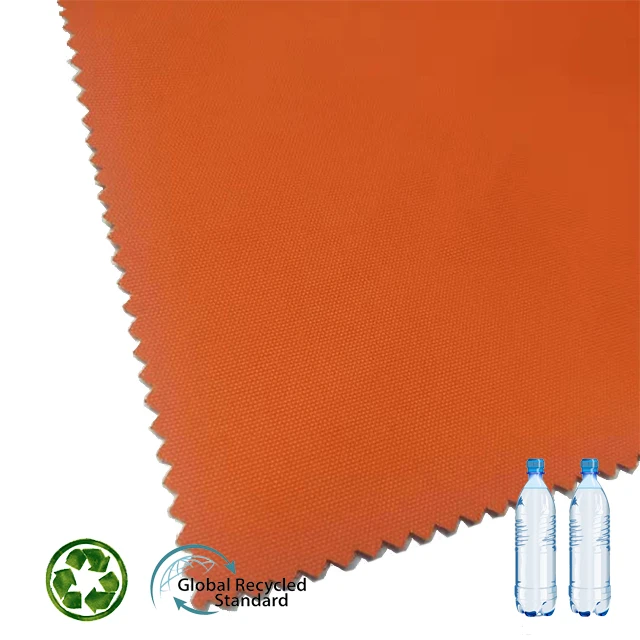 100%polyester recycled bag fabric 600d water proof oxford fabric with backing PU coated for school bags and caparison garments