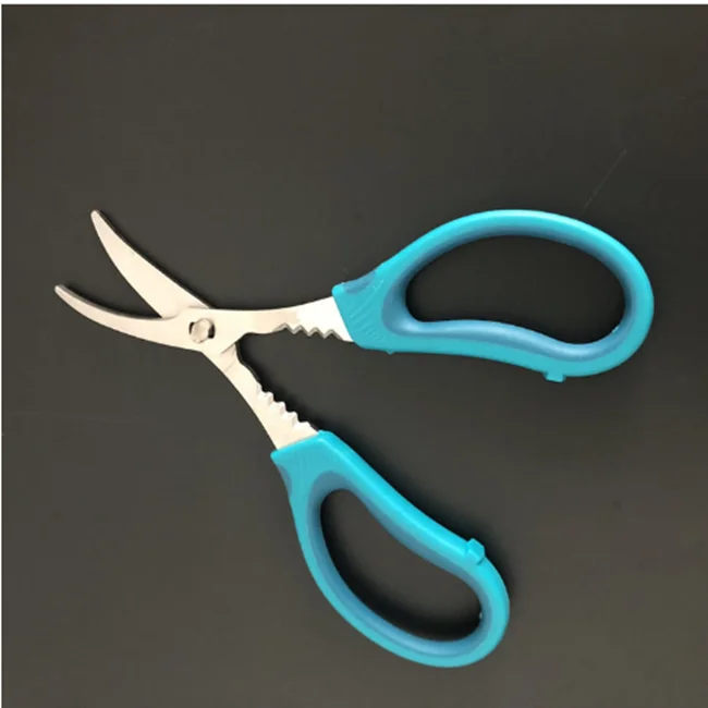 Sharp Curved Design Can be disassembled Crab Scissors Lobster Scissors Shrimp Peeler Machine Shrimp Scissors Seafood Tools