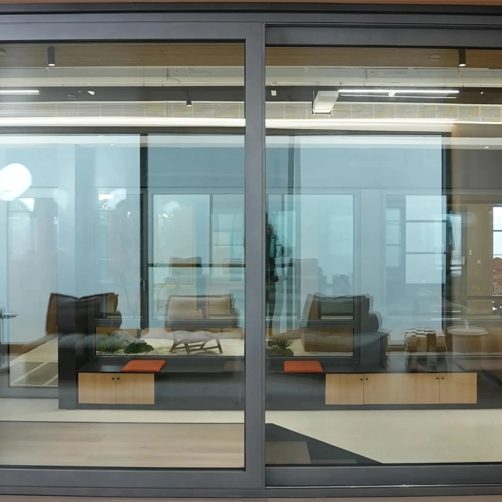High-end Customization Sliding Door Modern Interior Aluminum Glass Wall Mount Invisible Sliding Door Lock Terrace Hardware