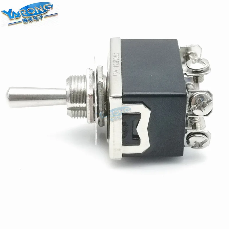 High quality Yalong KN3A-101 OFF ON 6 Pin Spring Return Toggle self-locking push button Switch   High current toggle switch