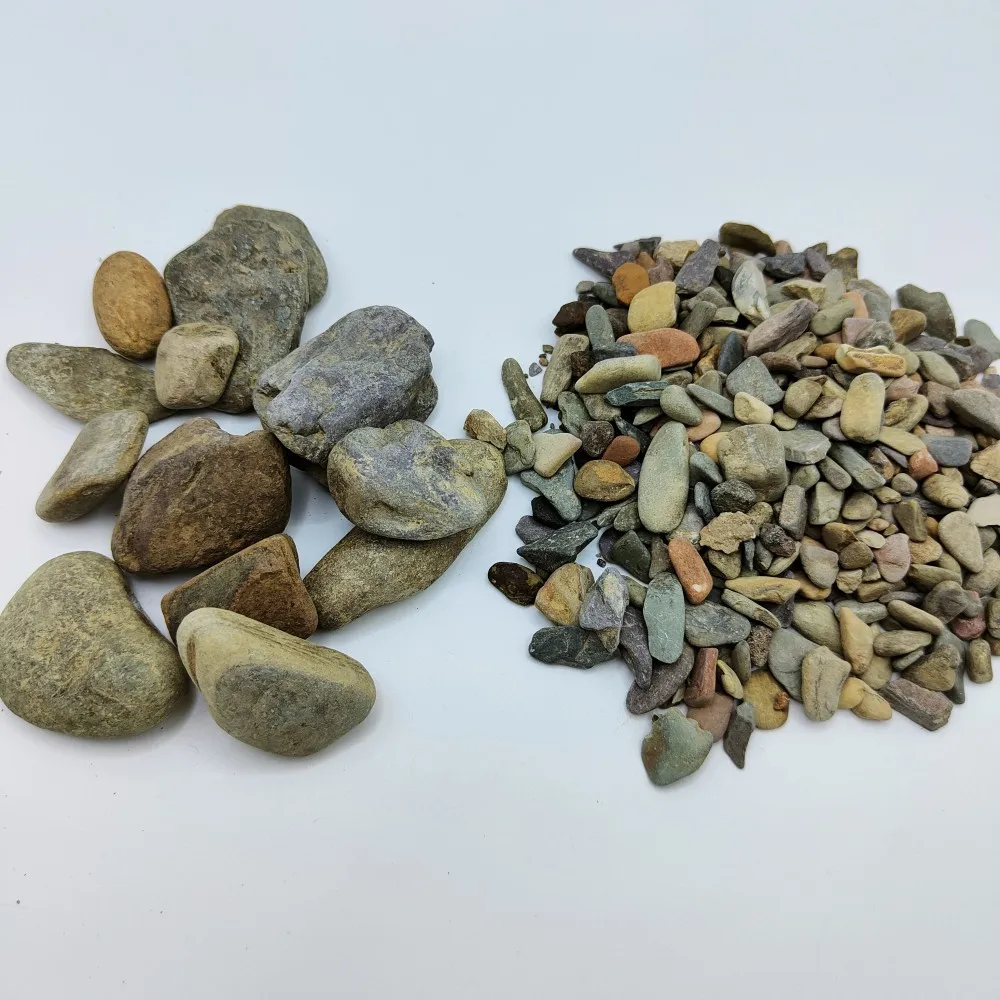 Factory price color pebble stone natural gravel paving stones wash river granite paving crushed stone for sale