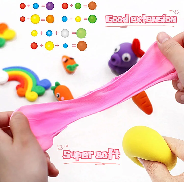 24 36 Pack Plasticine Kit Mini Slime Kids Party Favor Soft and Non-Sticky Stress Relief Toy Slime Making