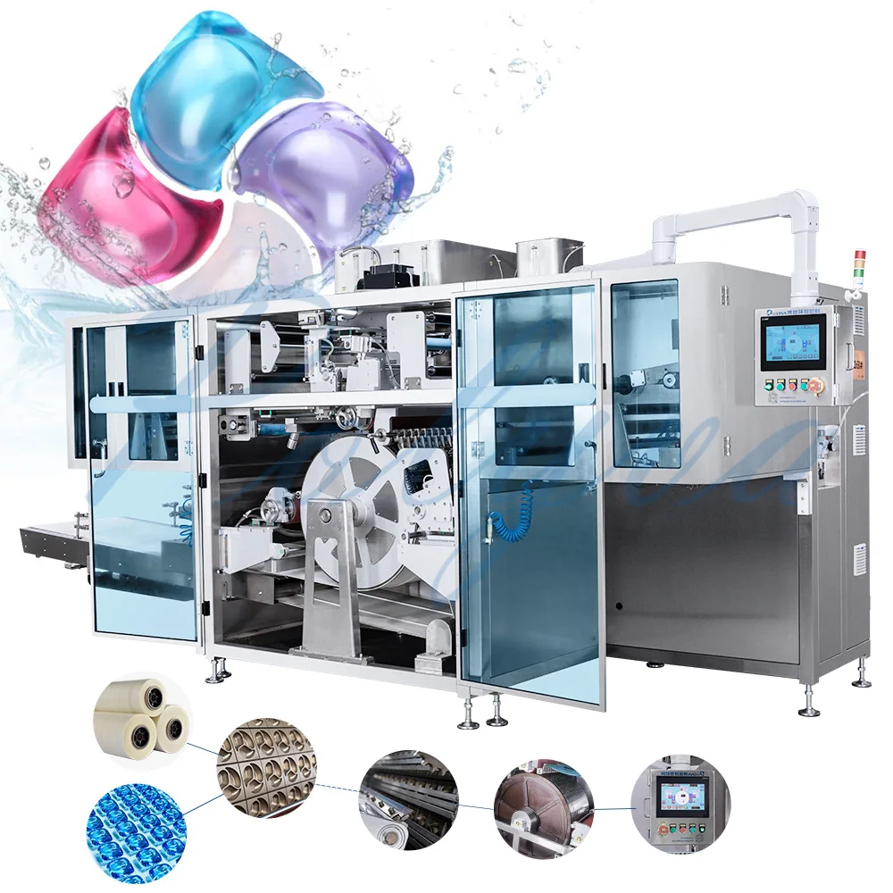 Polyva high speed powder detergent making liquid filling capsule multifunction packaging machine