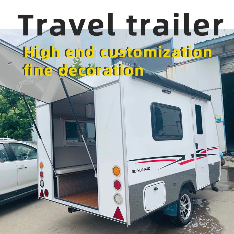 Car modification small campsite trailer RV camping trailer self driving travel chassis trailer Kitchen Campers Motorhomes