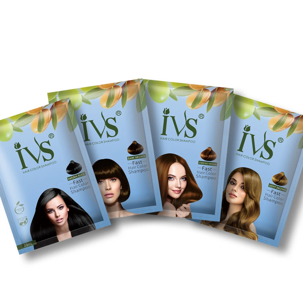 15 years experience Guangzhou hair dye factory manufacture professional black hair shampoo natural black hair color shampoo