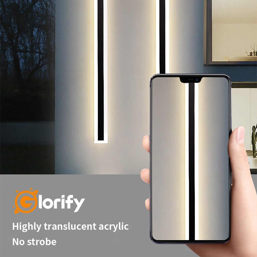 7W-55W outdoor Waterproof Strip Line Lamp Acrylic wall decorative Long Led Wall Light garden landscape light