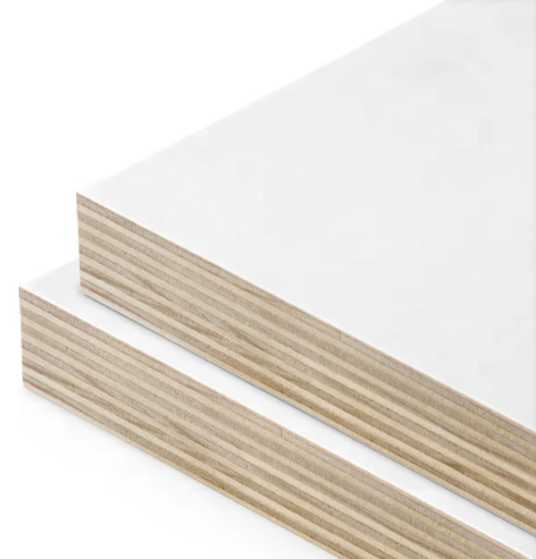 18mm africa market e1 waterproof marine plywood white melamine laminated sheets for cabinets