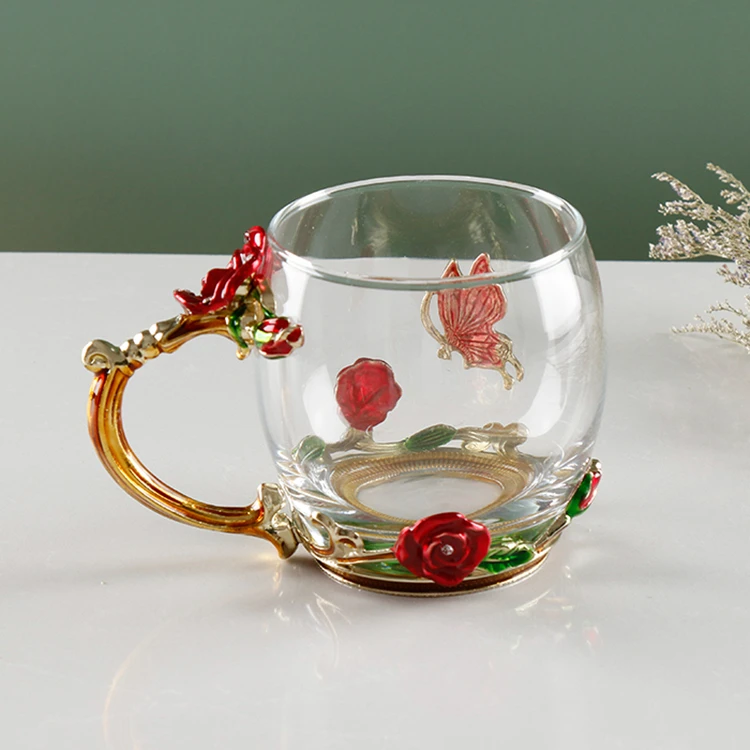 
 Высокая Безопасность персонализированные пользовательские кристаллы льда эмаль стеклянная кофейная кружка чашка для подарка  