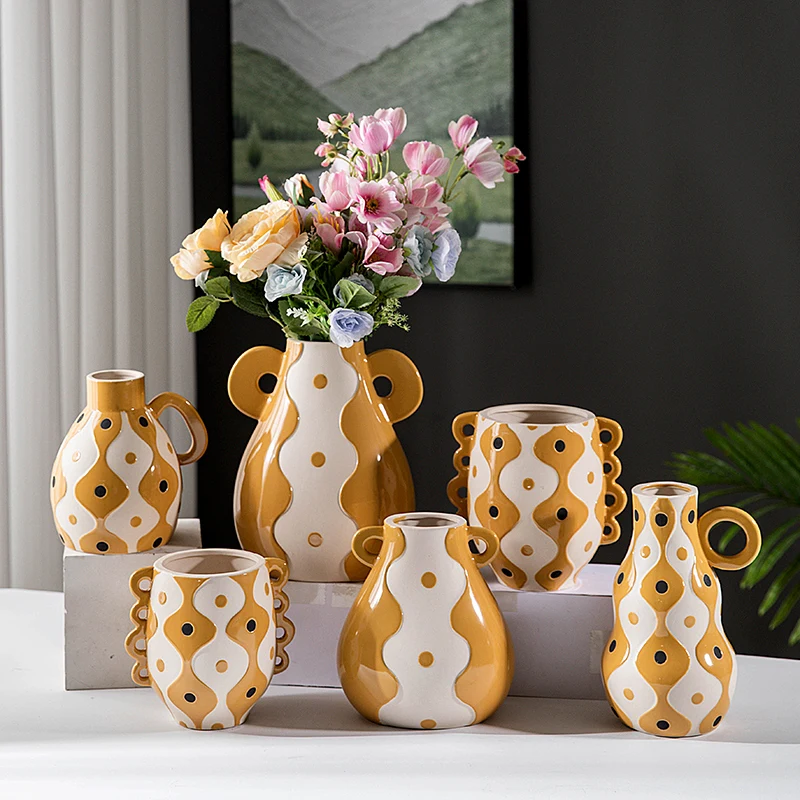 Hot Selling Vase Decoration Luxury Vase Tabletop Ceramic Flower Vase For Home Ceramic Decoration