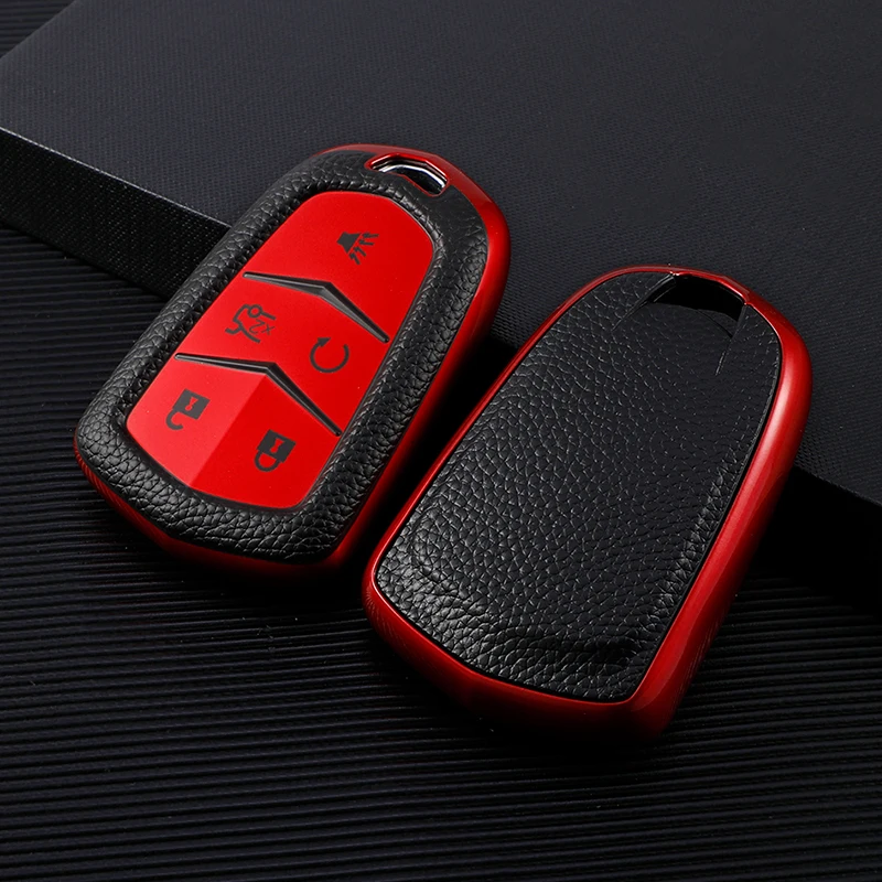 TPU Key Fob Case Cover Suitable for 2015-2019 Cadillac Escalade CTS SRX XT5 ATS STS CT6 Smart Remote Fob Key case cover