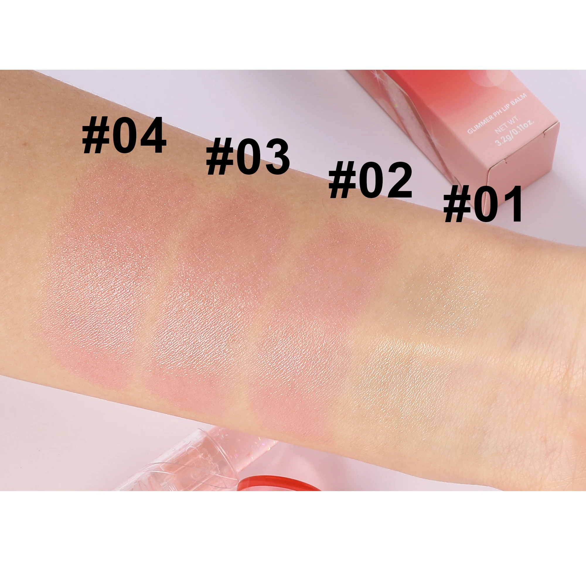 HANDAIYAN Wholesale Moisturizing Shimmer Temperature Change 4 Colors Waterproof Lip Blam Makeup Cosmetics