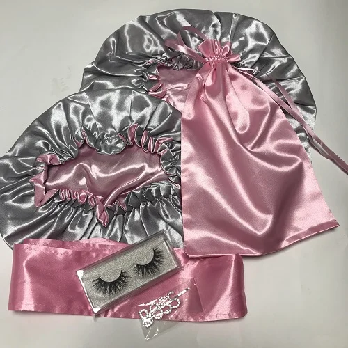 super cute reversible silk bonnet with custom logo hair bonnets private logo mommy and me bonnet