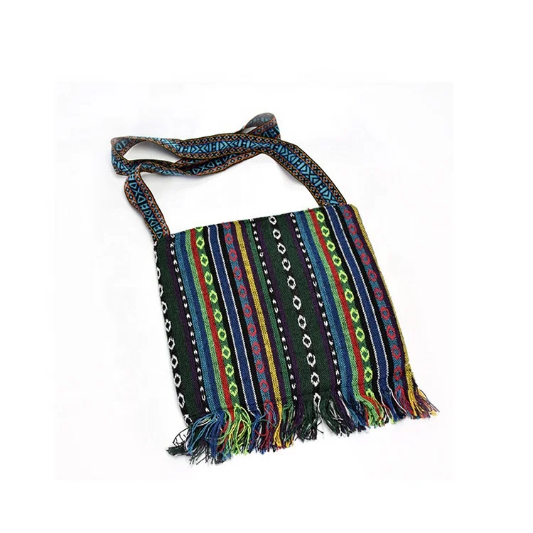 Huahao  She Ethnic Group Ethnic Shoulder Hippie Tassel Vintage Tote Messenger Embroidery Boho Bag