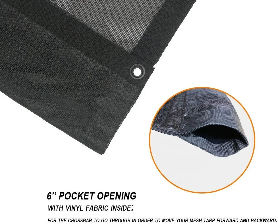 Wholesale Cheap Price Custom Made Dump Truck Mesh Tarp with Spline Fits Most of Electric or Manual Tarp Systems