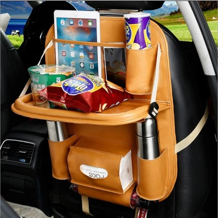 Популярный многоцелевой прозрачный Карманный автомобильный Органайзер из искусственной кожи для хранения на заднем сиденье автомобиля