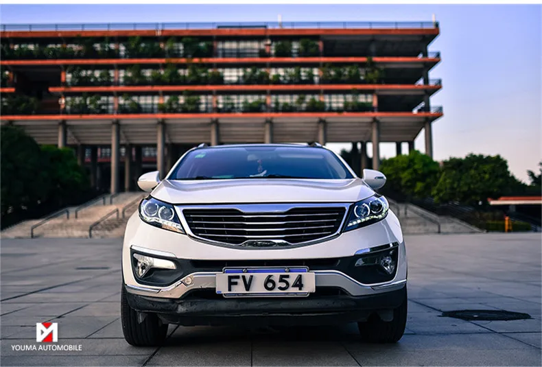 Для автомобильной фары 2009-2013 Sportage R для KIA светодиодные головного света с DRL Автомобильная фара в сборе