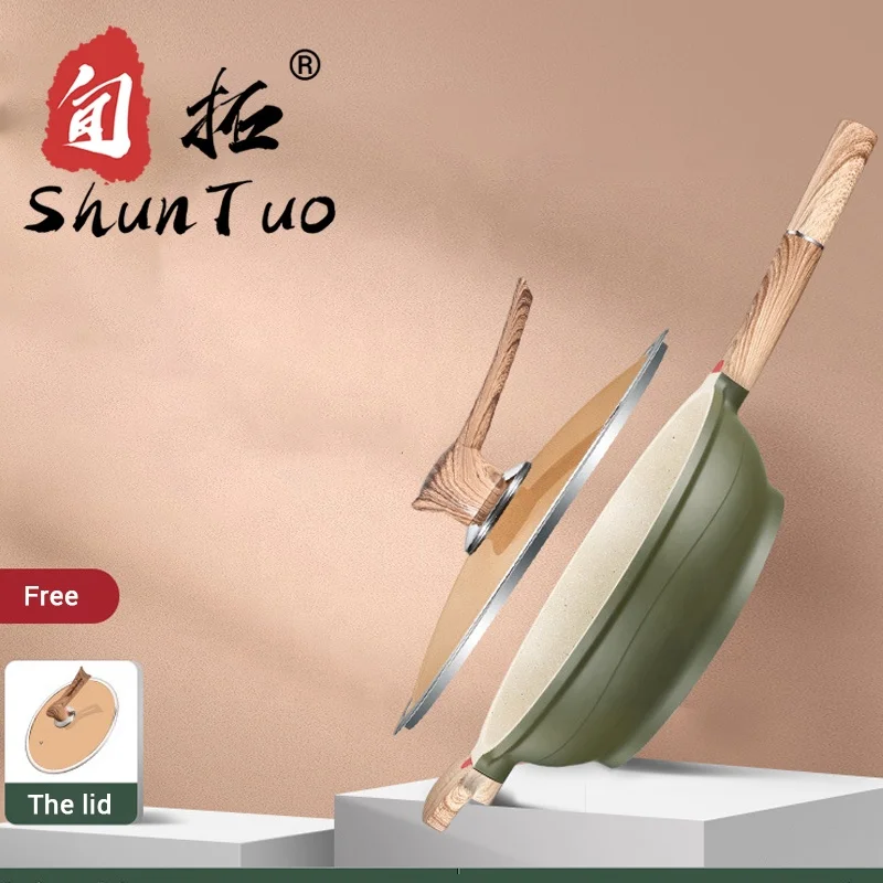 
20cm cooking non stick induction single buttom cookware set soup pot casserole aluminum stockpot 