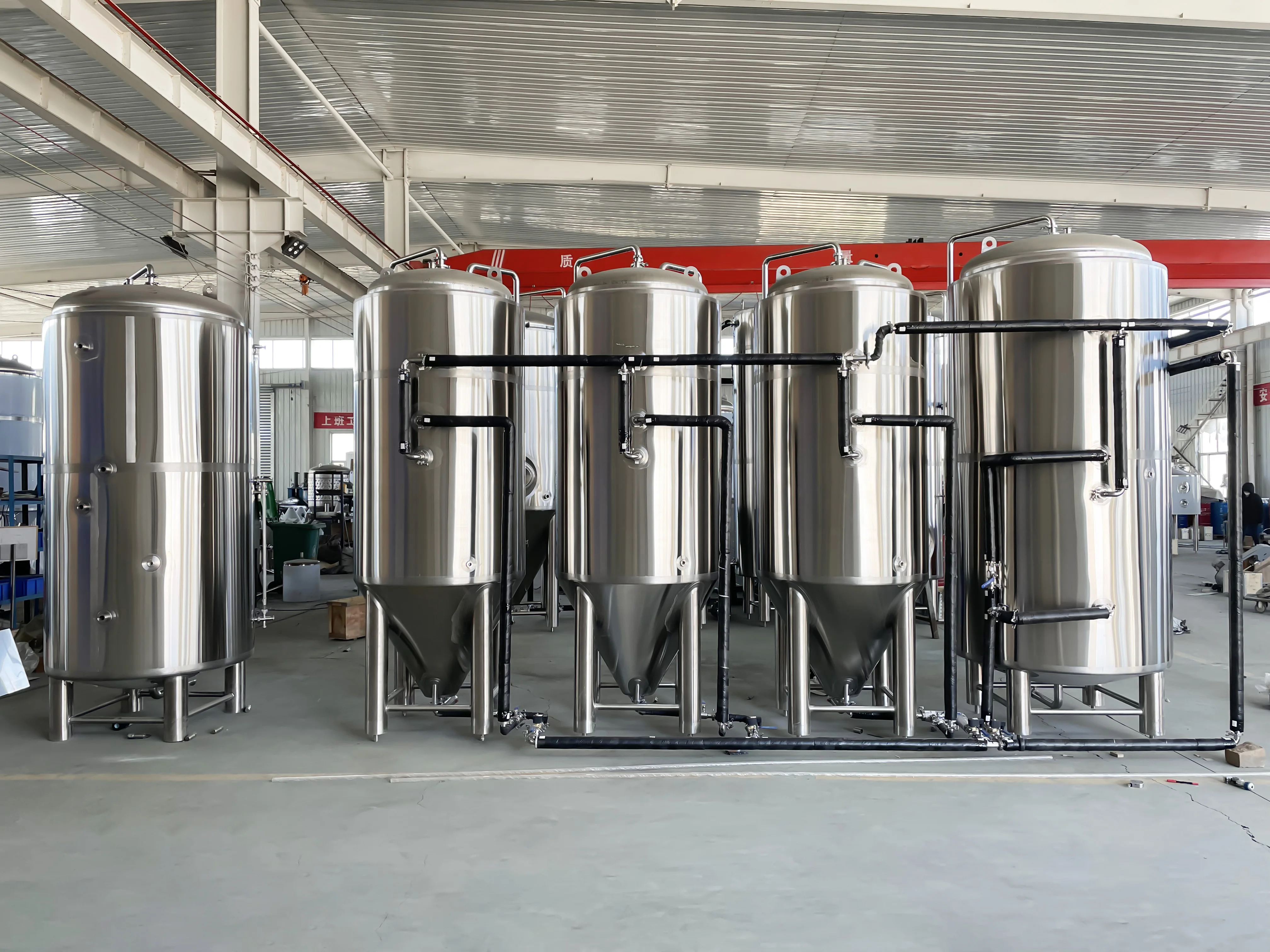 400l 500l 4hl 3bbl Portable Steel Double Wall Glycol Jacketed Top Manway Conical Fermenter For Sale stainless steel sanitary bee