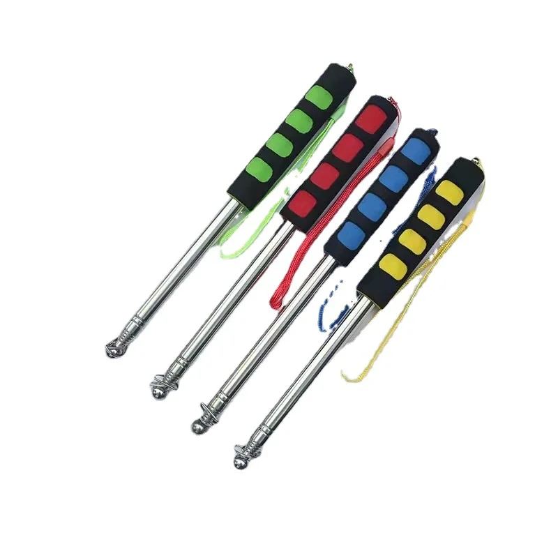 Stainless Steel Telescoping Flagpole Tour Guide Teachers Flag Sign with Non-slip Sponge Cover Grip Handle