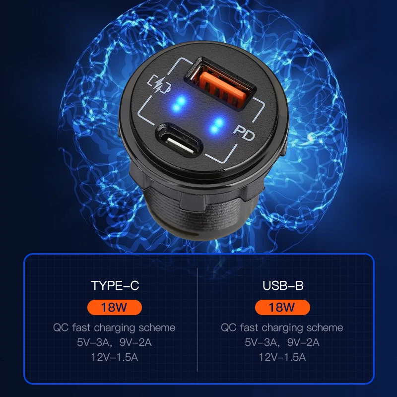Заводская поставка 12 В Usb-разъем порт 24 тип C PD USB-зарядное устройство для автомобильного автобусного рельса морской