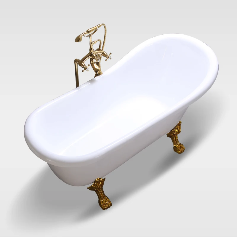 Chinese supplier low price 2020 classic claw foot freestanding acrylic bathtub cheap
