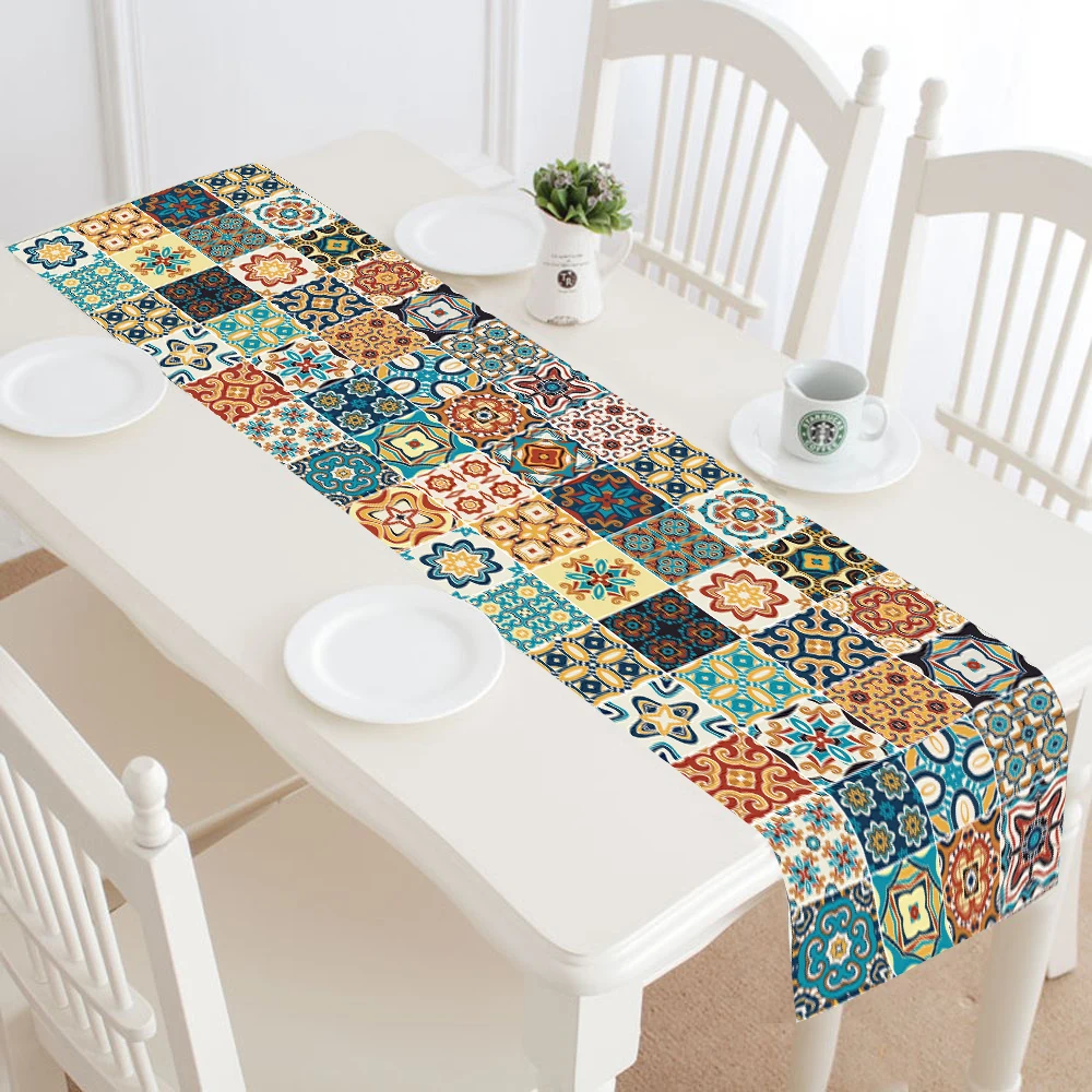 custom square orange nordic restaurant center dining table mat mats runners plate placemat set luxury with branding