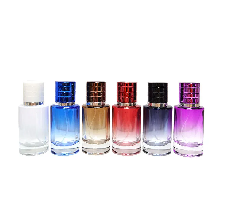 China Custom 30ml Spray Luxury Perfume Bottle Cylinder Shape Empty 50ml Perfume Bottles 100ml  For Sale
