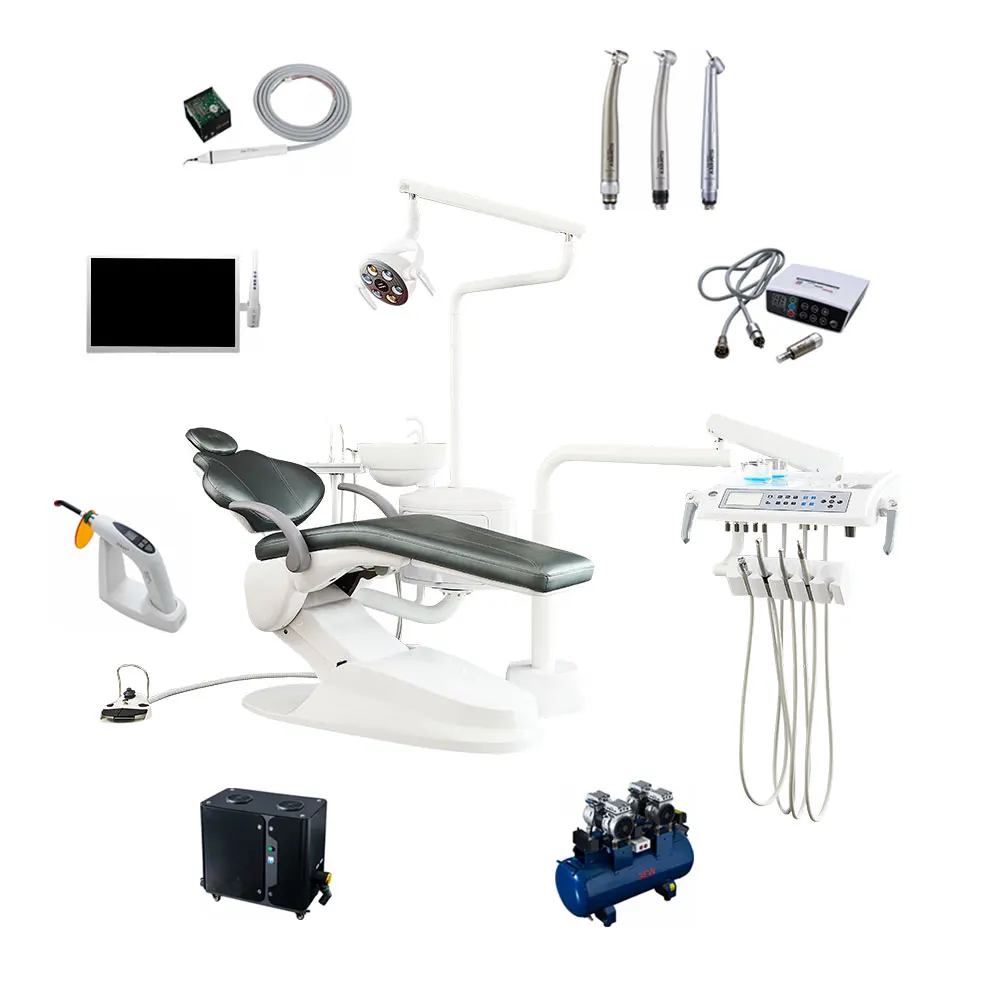 Fast shipments Italy Safety dental chair with electric motor durable and German water and gas tubing ODM/OEM for start business