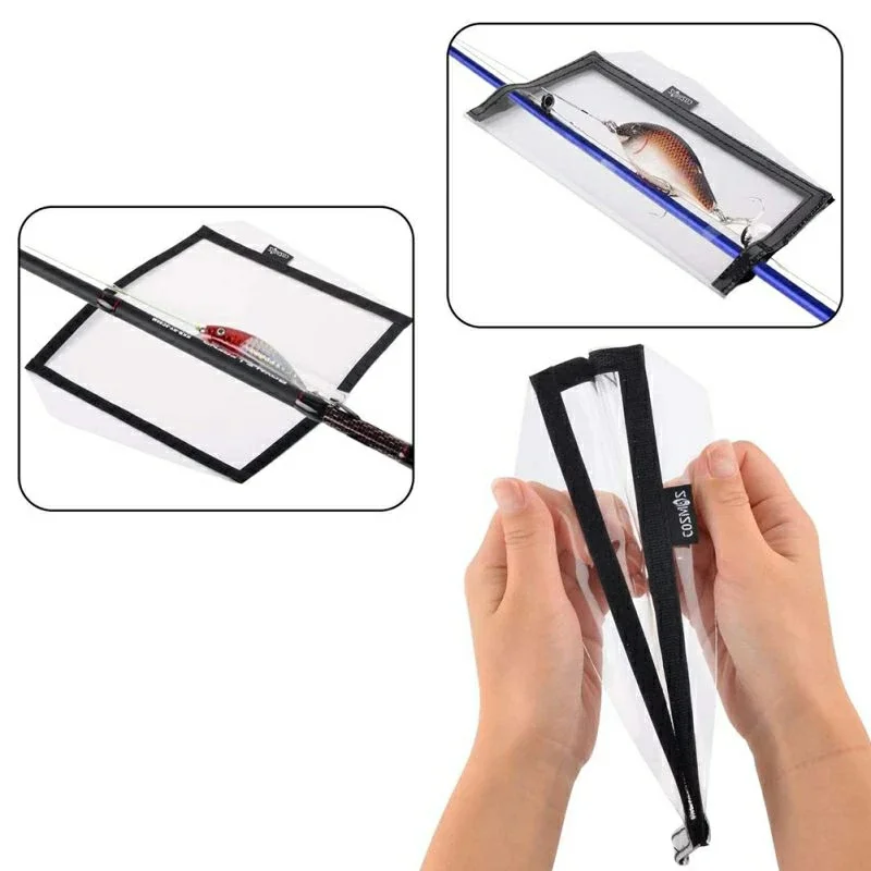 Fishing Lure Wraps Saltwater Resistant Fishing Gear, Fishing Hook Covers, Durable & Clear PVC