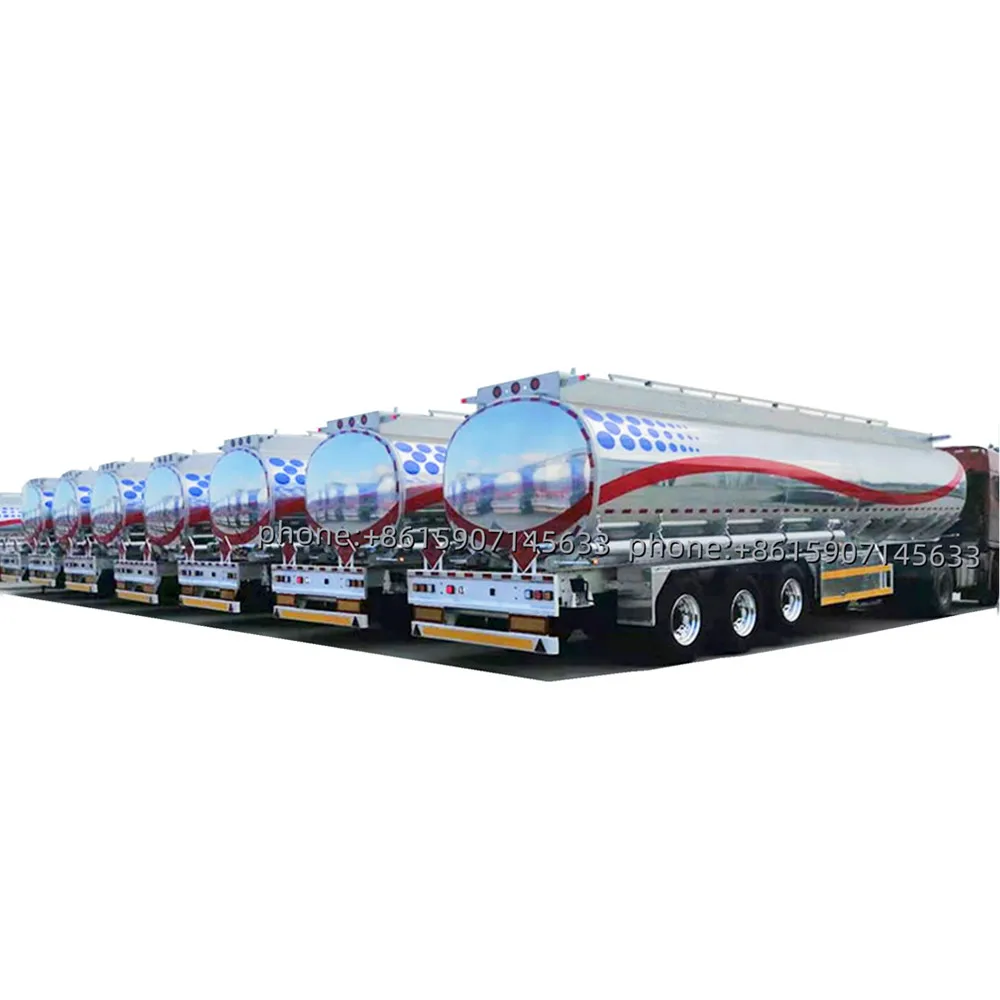 Manufacturing Factory 32cbm 33cbm 36cbm SS Aluminium Tankers Fuel Oil Tank Trailer for Sale