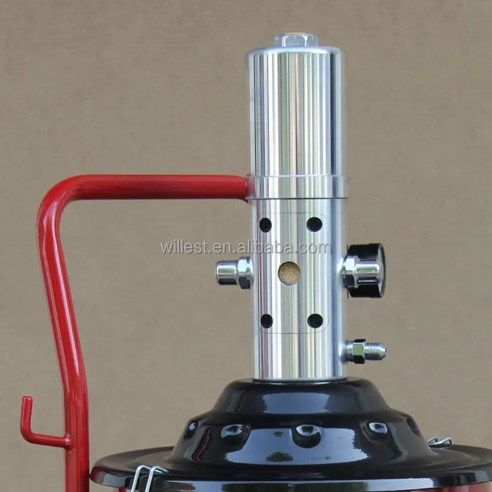 60:1 ultra pneumatic piston barrel pump HUTZ air operated bulk grease dispenser GPT20YAC60L1 mobile 20L bucket lubrication pump