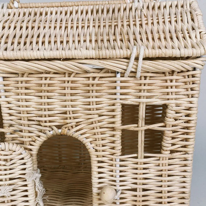 Natural Rattan Doll house Basket Bag For Kid Toy Best Price Wicker Basket for Home Organizing Wholesale Vietnam Supplier