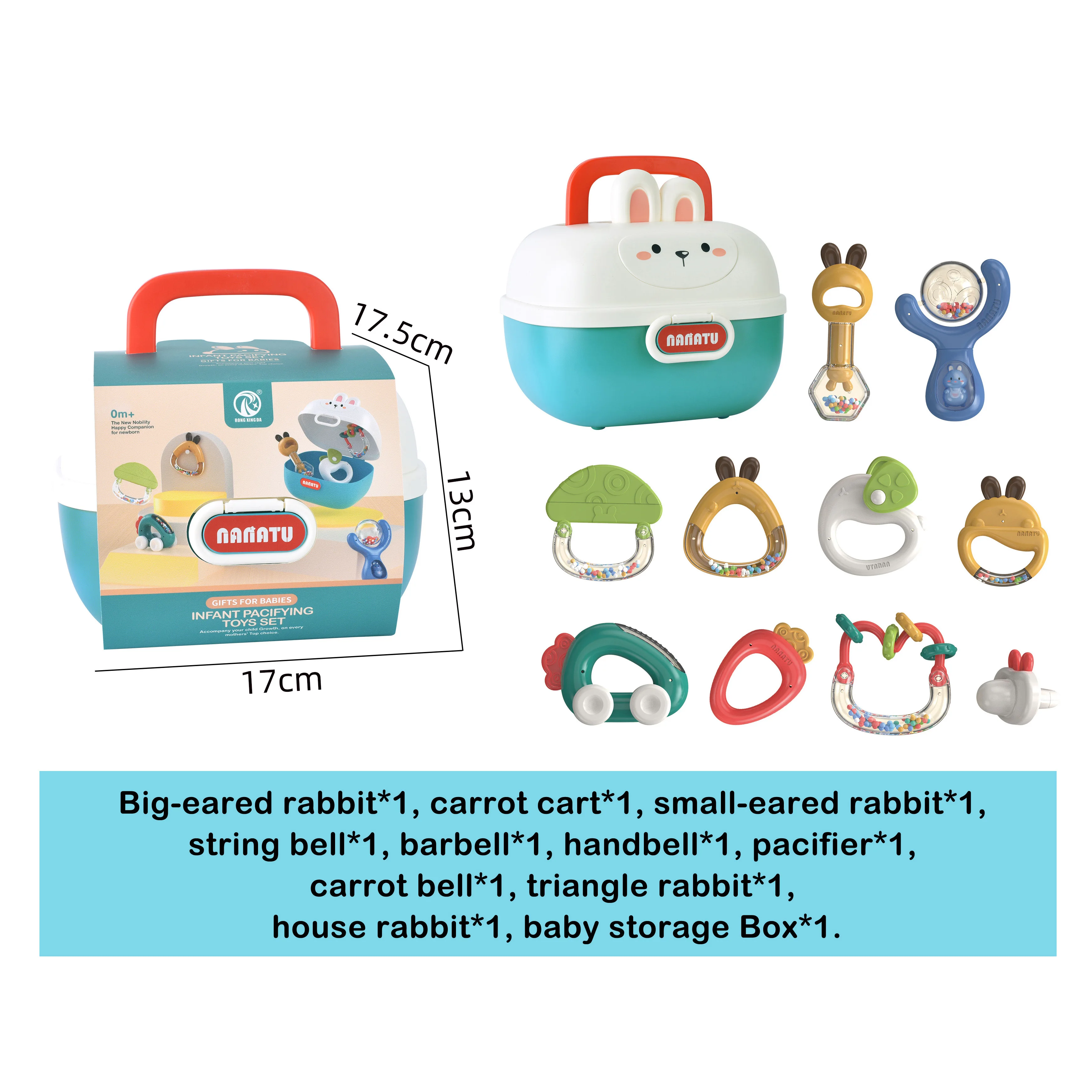 12 pcs Baby Chewing Toy Hochets Rattles and Teether Baby Set Sonajas for 6 9 12 Month Baby teething toys
