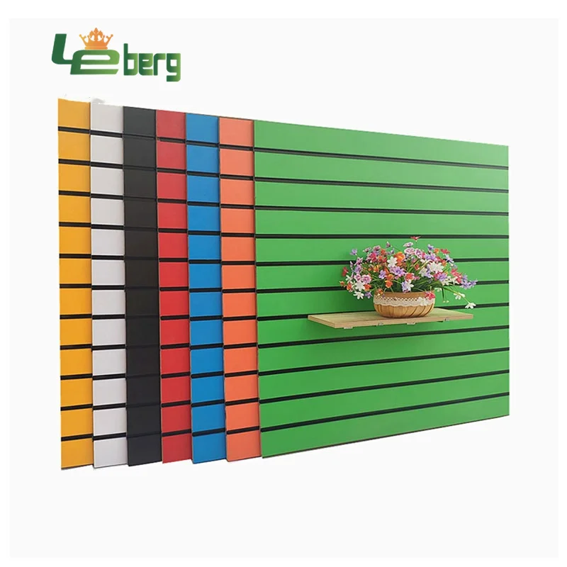 Grooved Slotted MDF Aluminum Panels Slat Wall For Store Display From Shandong Linyi