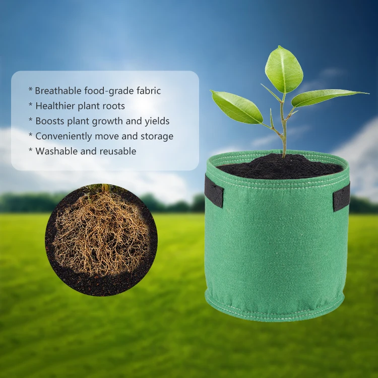 Outdoor Garden Handle 2 3 5 10 Gallon Thicken Vegetable Flowers Plant Grow Bags Nursery Pots